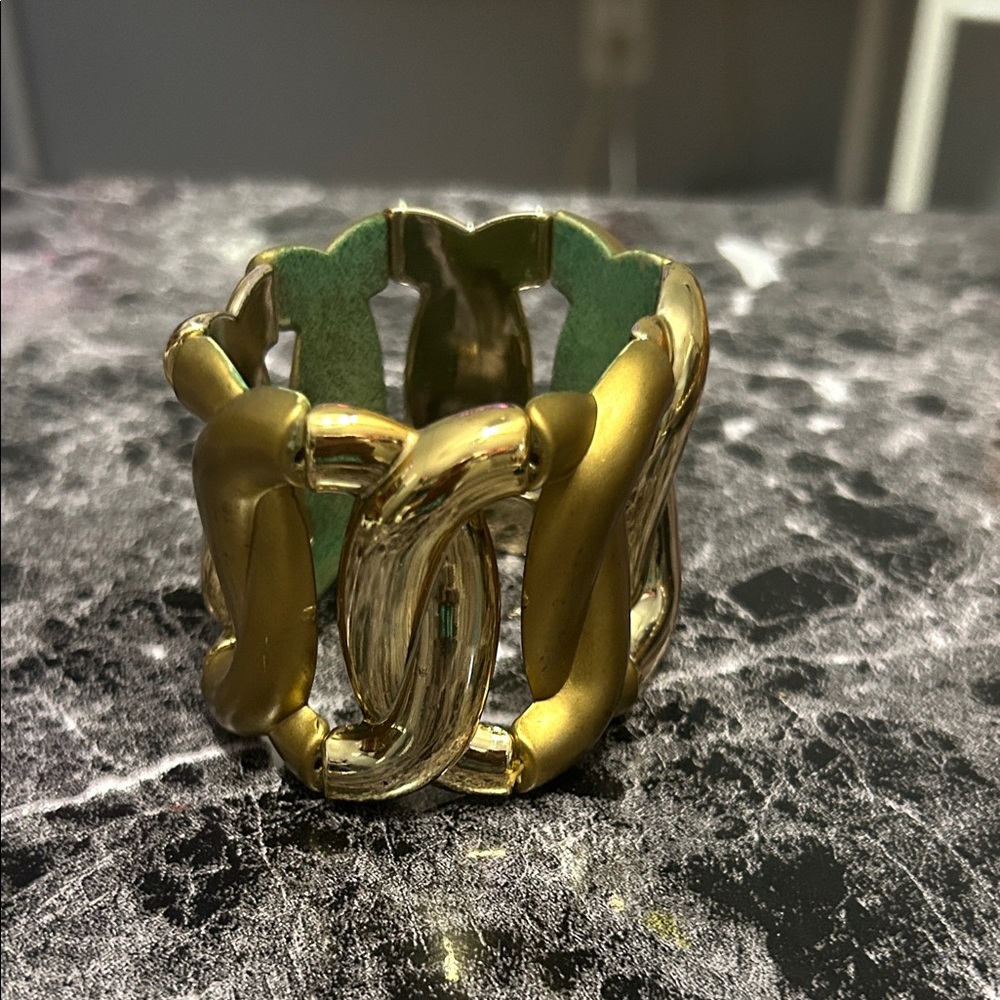 Gold and Silver Chain Link Bracelet